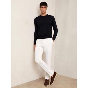 REISS Found Slim Fit Stretch Relaxed-Fit Drawstring Trousers in White